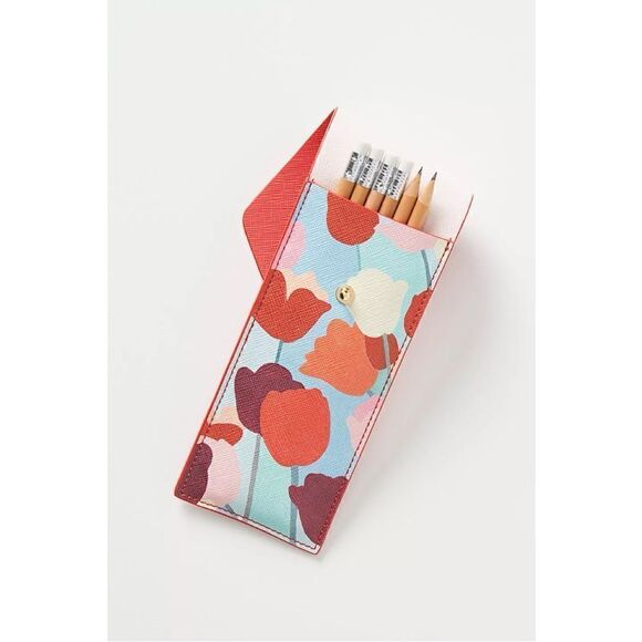 NEW Anthropologie Mirabelle Floral Pencil Pouch Student College Writer Gift Set - Picture 1 of 2